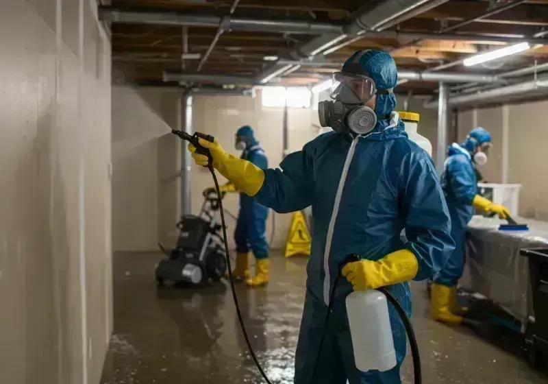 Basement Sanitization and Antimicrobial Treatment process in Troy, IL